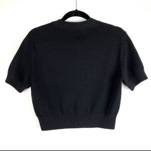 St. John crop knit sweater